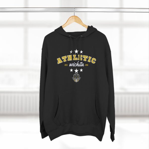 Athletic Wichita Hoodie - Small Chest Emblem Streetwear Pullover - Image 4