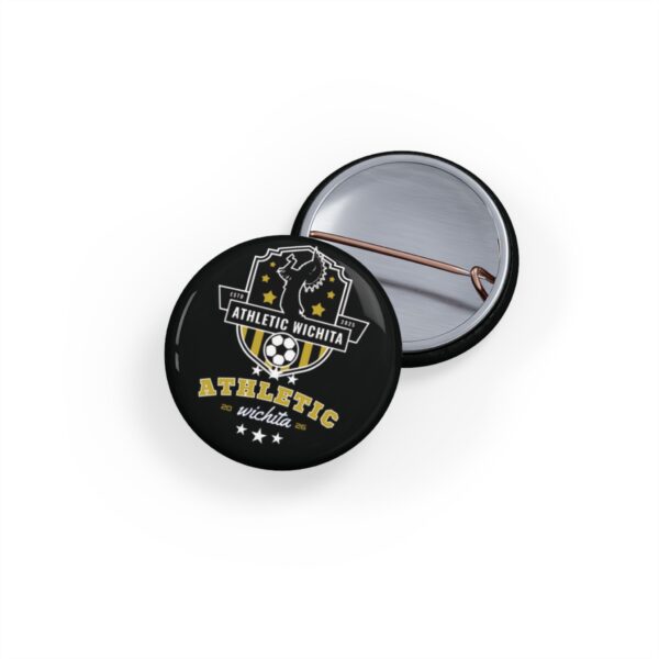 Athletic Wichita Round Pin Button — Soccer Team Logo Lapel Pin - Image 4