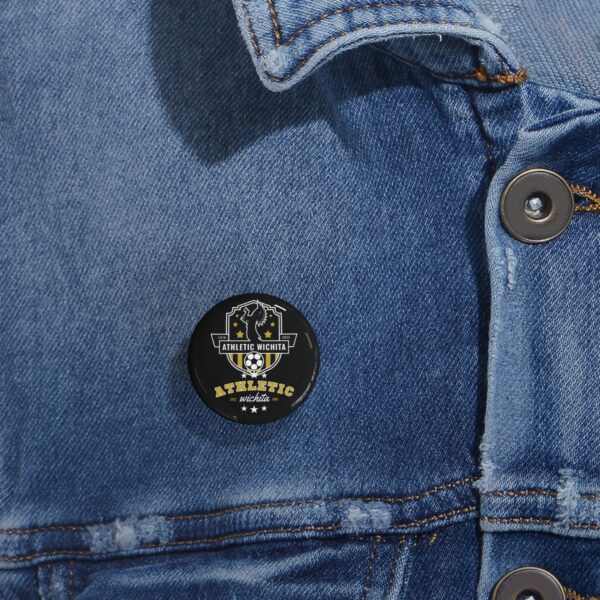 Athletic Wichita Round Pin Button — Soccer Team Logo Lapel Pin - Image 5
